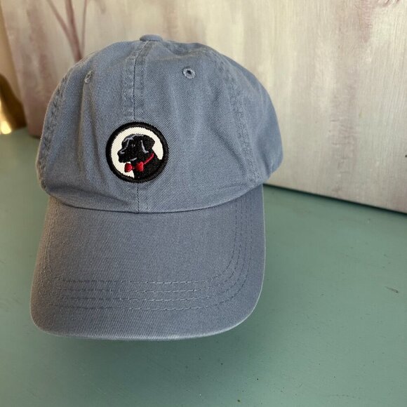 Southern Proper Frat Hat Cadet Blue Black Lab Embroidered Tennis Prep Adjustable - Picture 3 of 9